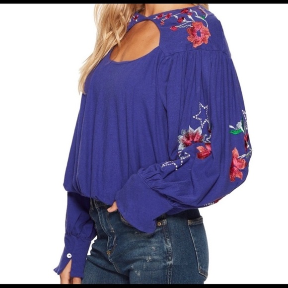 Free People Embroidered Top NWT - Picture 3 of 6